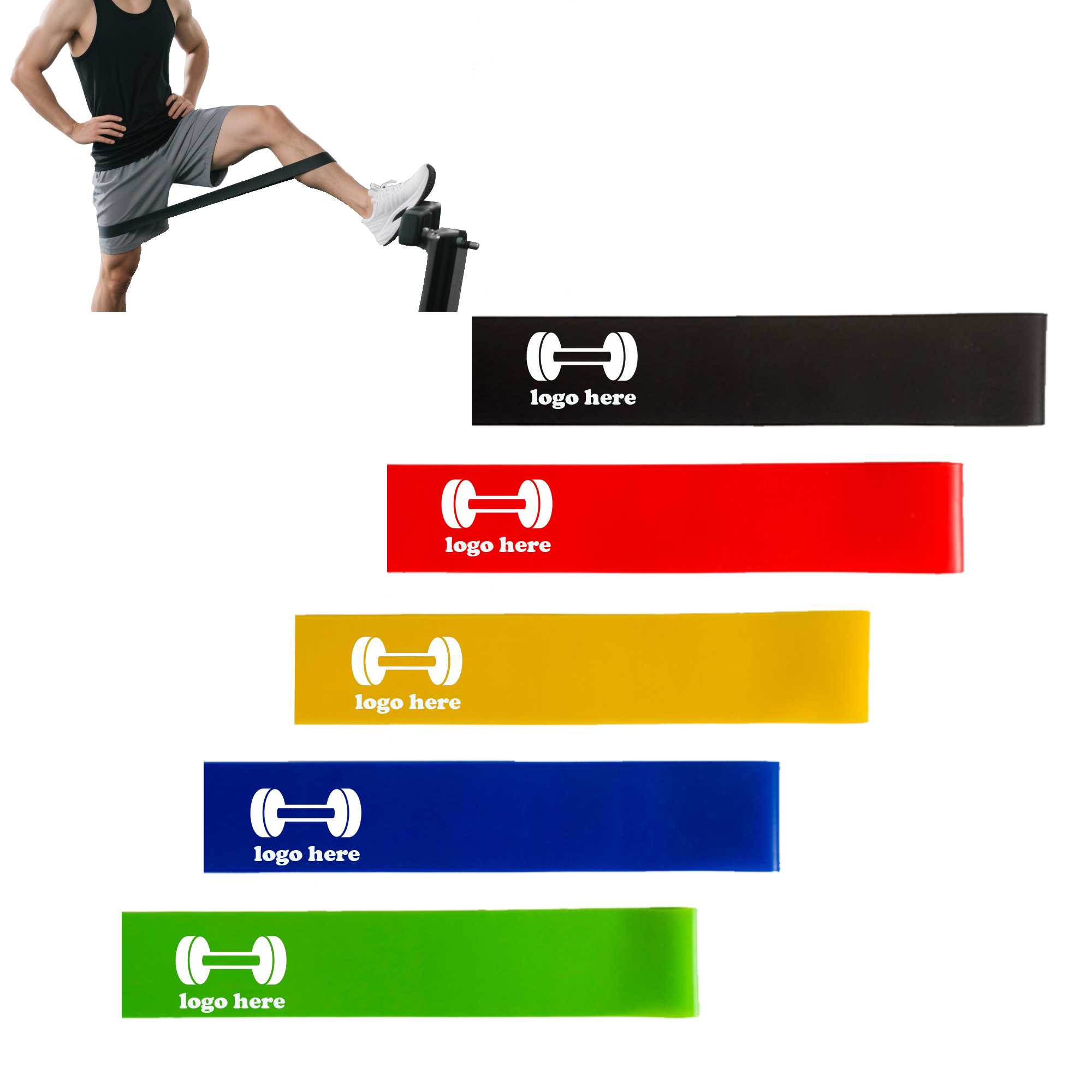 5 Level Professional Resistance Bands Set 4