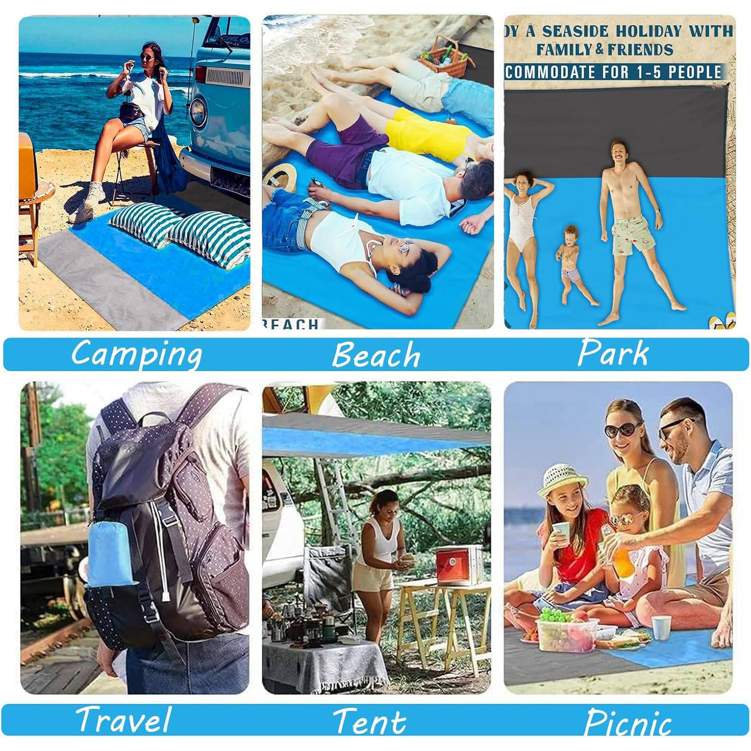 Outdoor camping mat, a convenient and foldable picnic mat. 7
