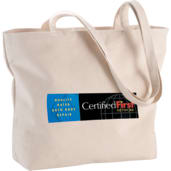 Zippered 12oz Cotton Canvas Shopper Tote 26