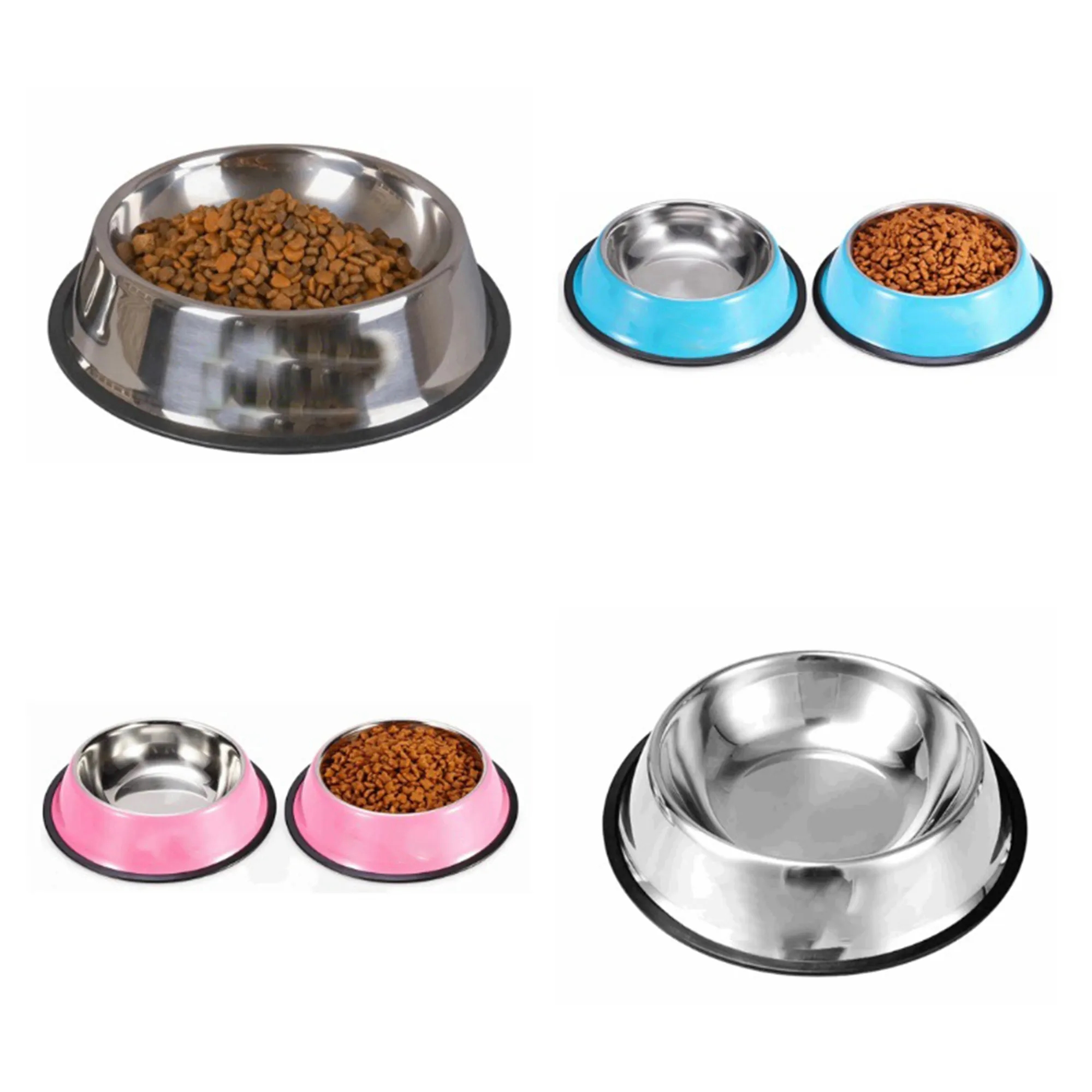 5.9"Pet Anti Spill Stainless Steel Food And Water Basin 2