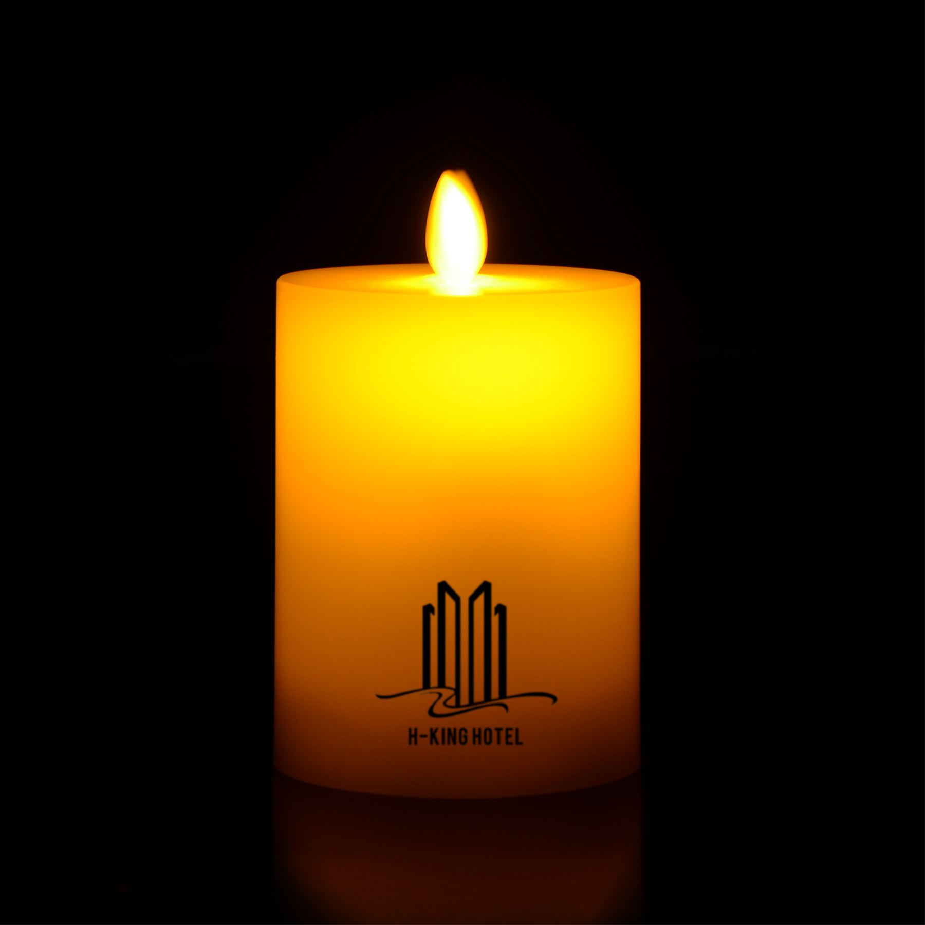 4" x 3" Flameless Pillar Moving Wick Faux Candle 3