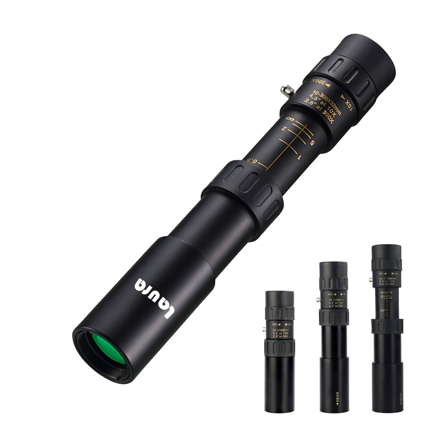 All-metal telescopic 10-300*40 zoom telescope
