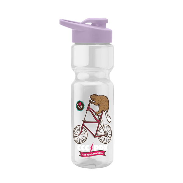 Blazer 28oz Transparent Bike Bottle w/Drink-thru Lid 2304