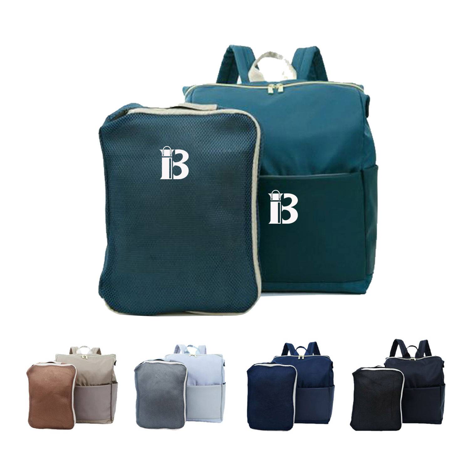 PU Solid Color Large Capacity Travel Student Backpack 6