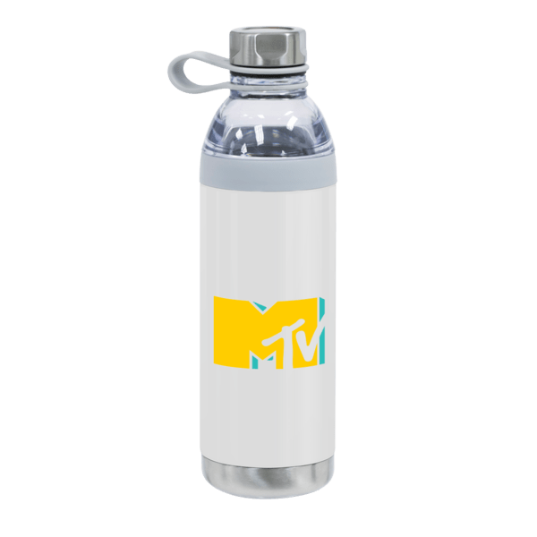 Dual Opening Stainless Steel Water Bottle - 20 Oz., custom water bottle with logo imprint 16