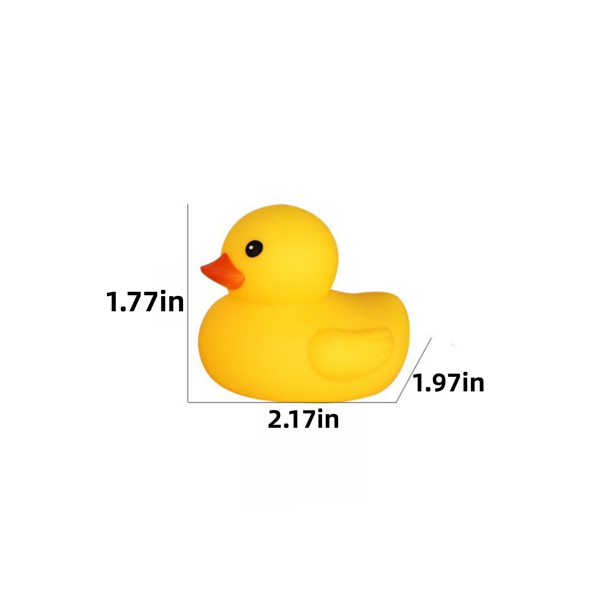 Baby bath toys are little ducks. 3