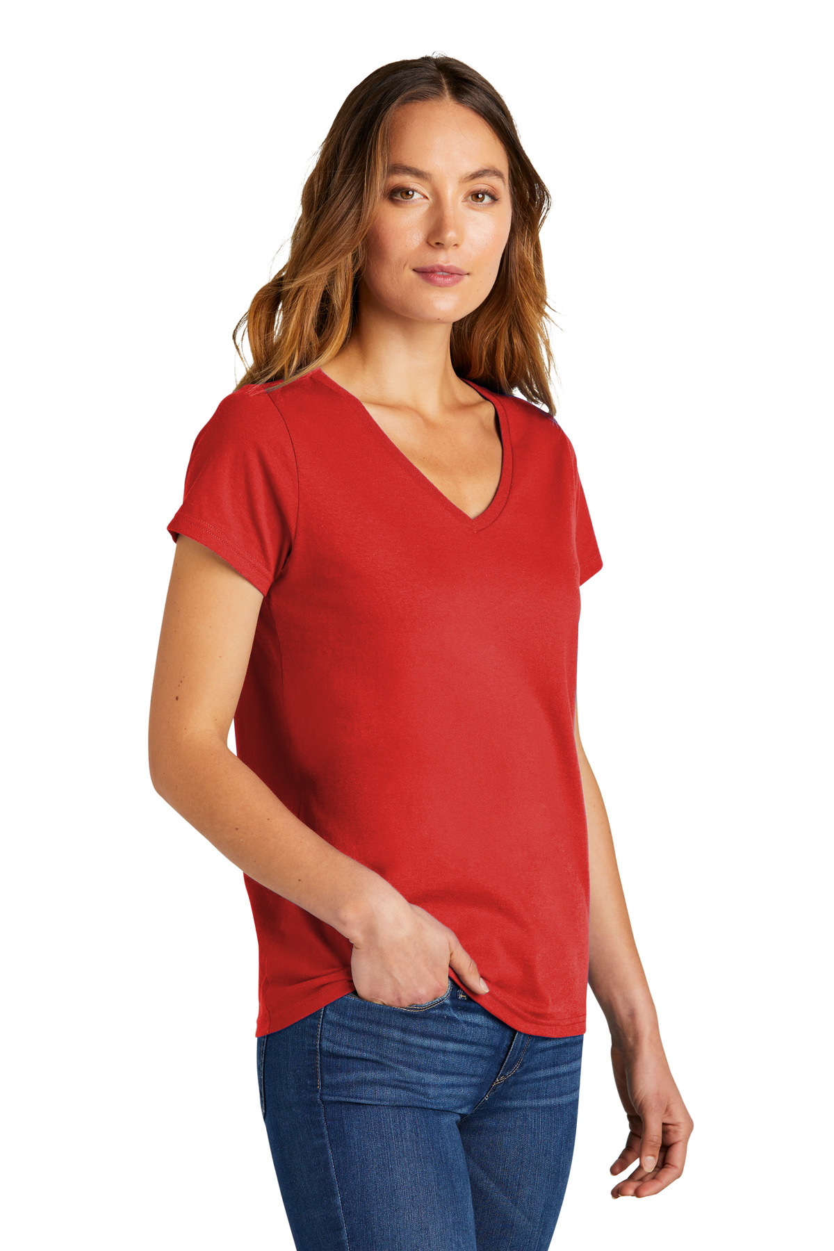 District Women's The Concert Tee V-Neck DT5002 69