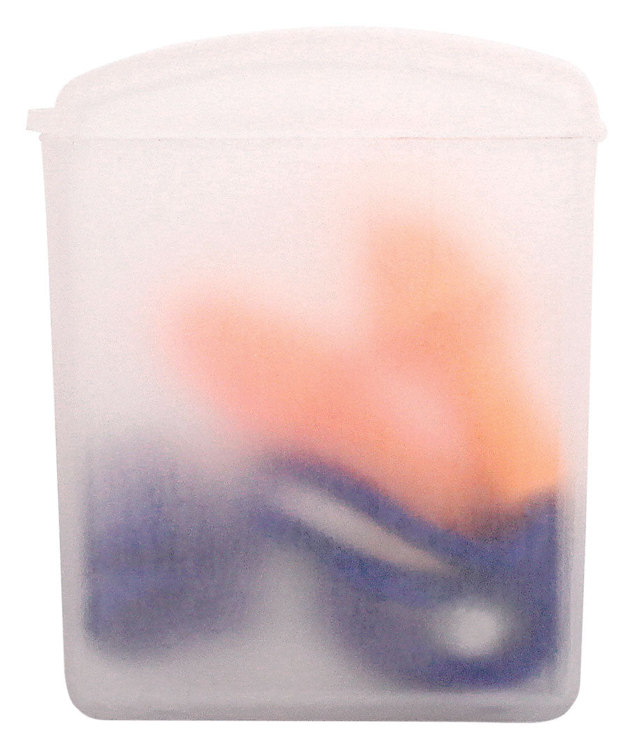 Silicone Earplugs With Blue Nylon Cord and Clear Clip Case 4