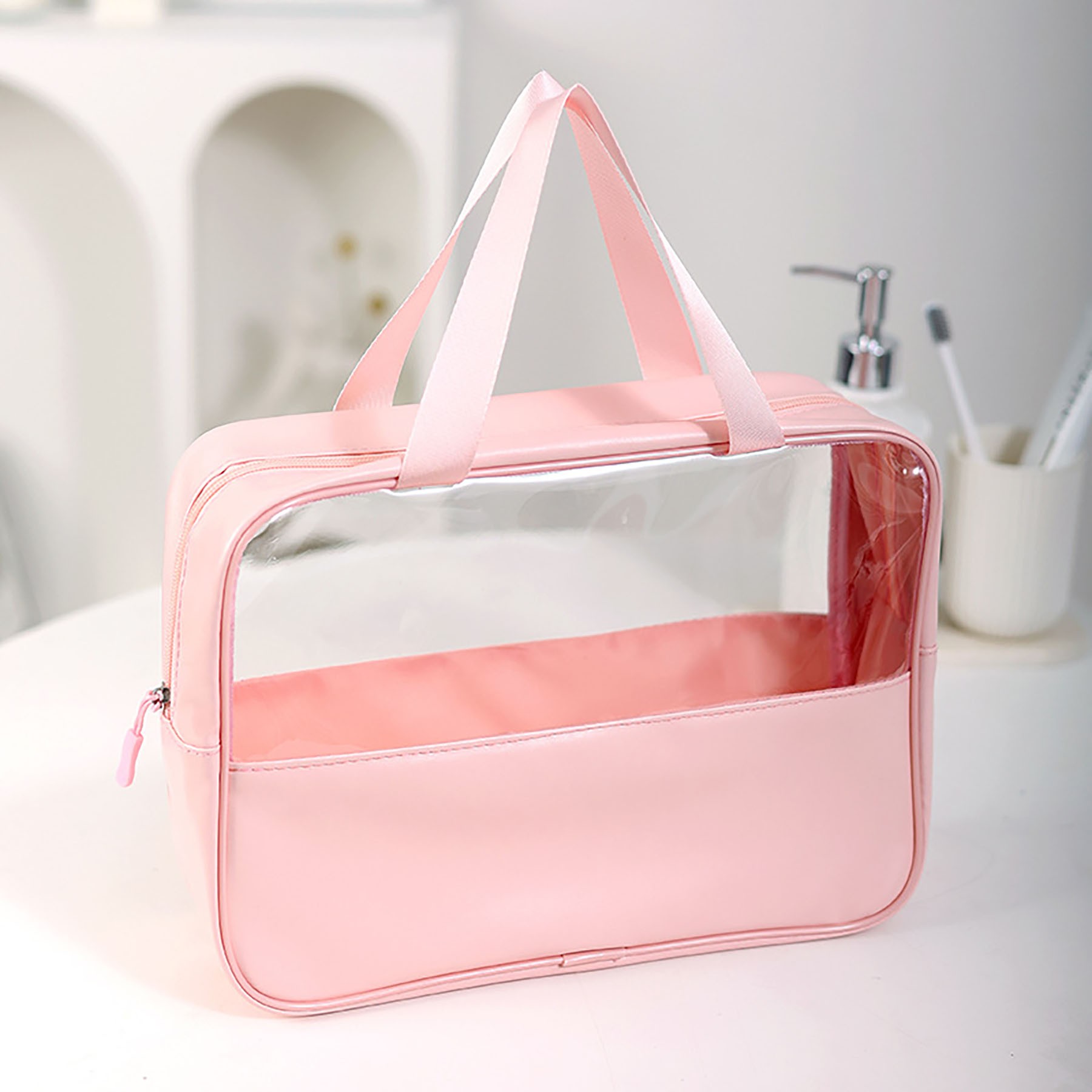 Translucent Pvc Zippered Toiletry Makeup Bag 5