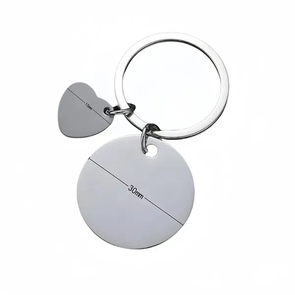 Metal Heart Charm Keychain 7