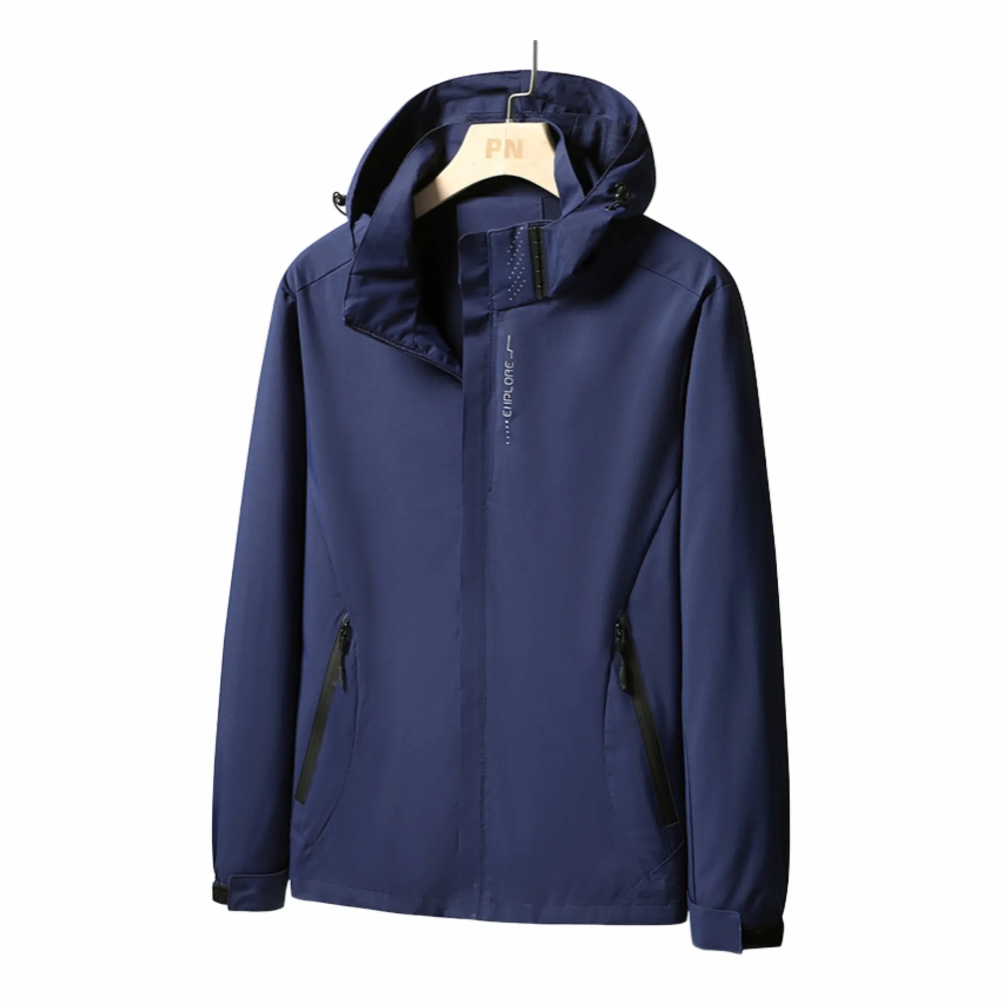 Unisex Outdoor Hooded Single-Layer 3-Proof Hiking Jacket 8