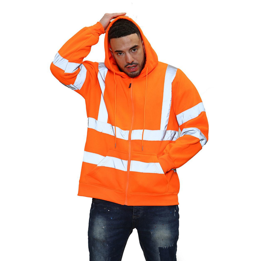 VISIPRO Reflective Safety Full-Zip Hoodie with Bands & Brace 23