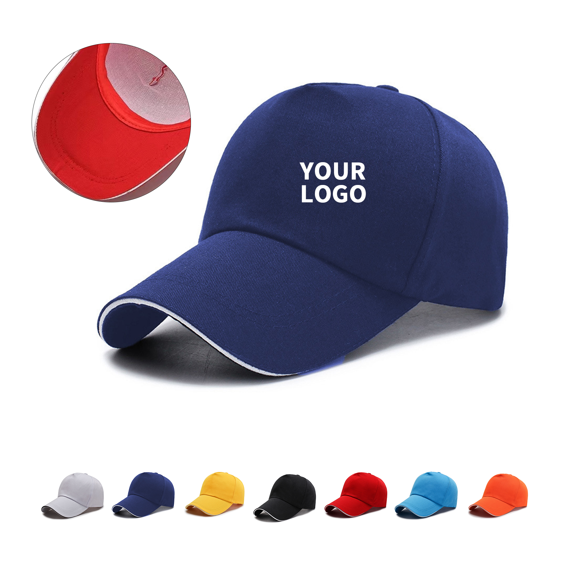 Adjustable Cotton Six Panel Baseball Cap 9
