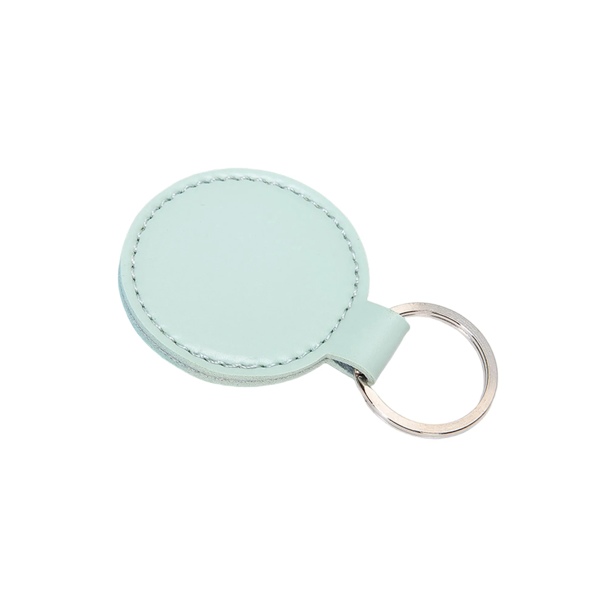 PU Leather Round Keychain with Dual Screw Fastening 5