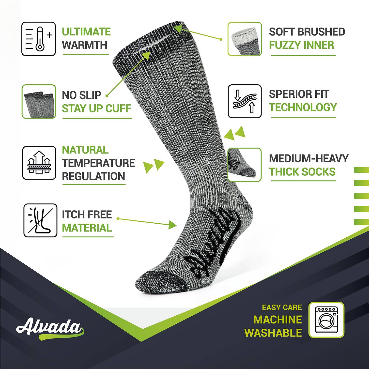 Winter Hiking Merino Wool Socks 3