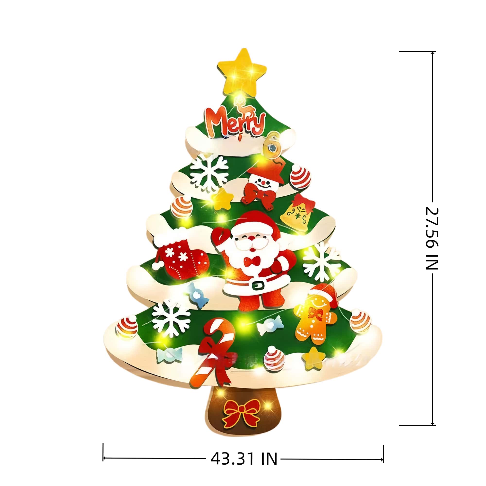 DIY Spliced Felt Christmas Tree Ornament 7