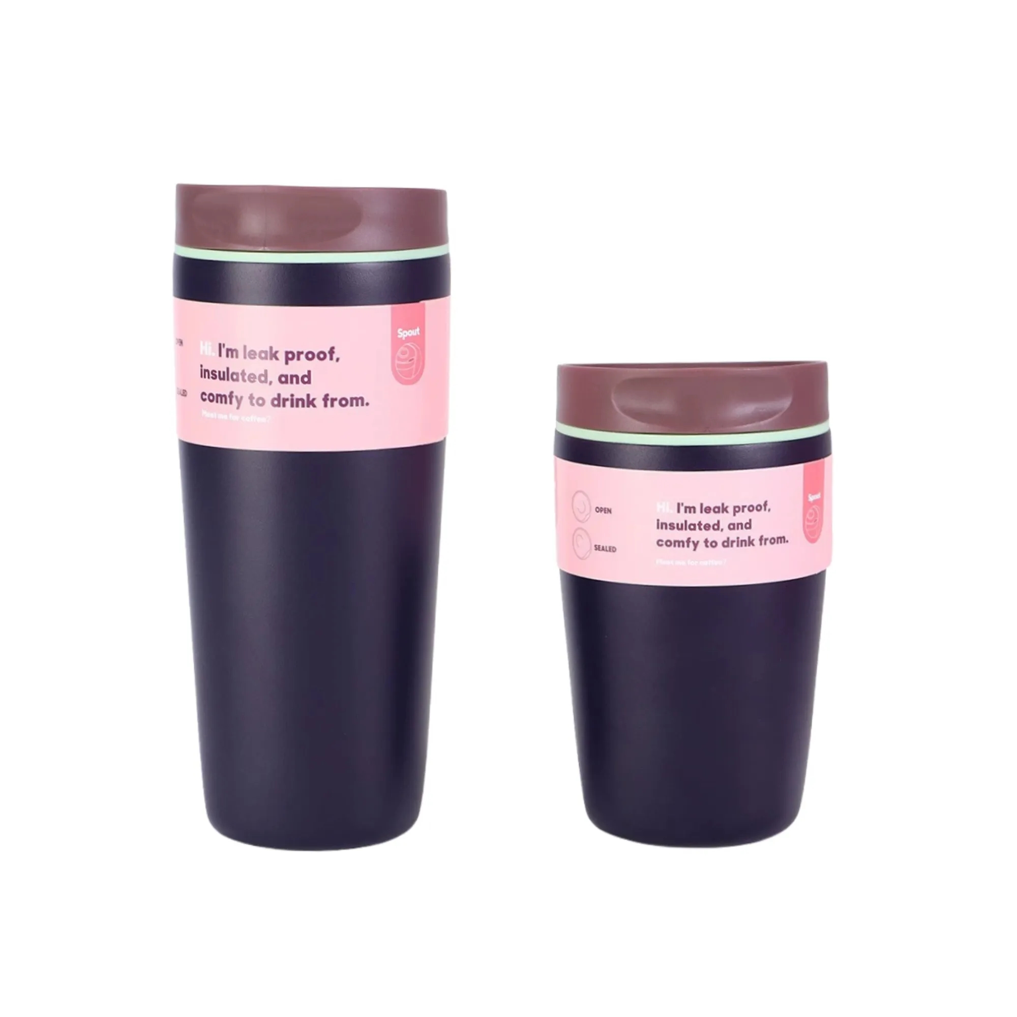 12OZ Portable Colorful Sliced Insulated Coffee Cup 8