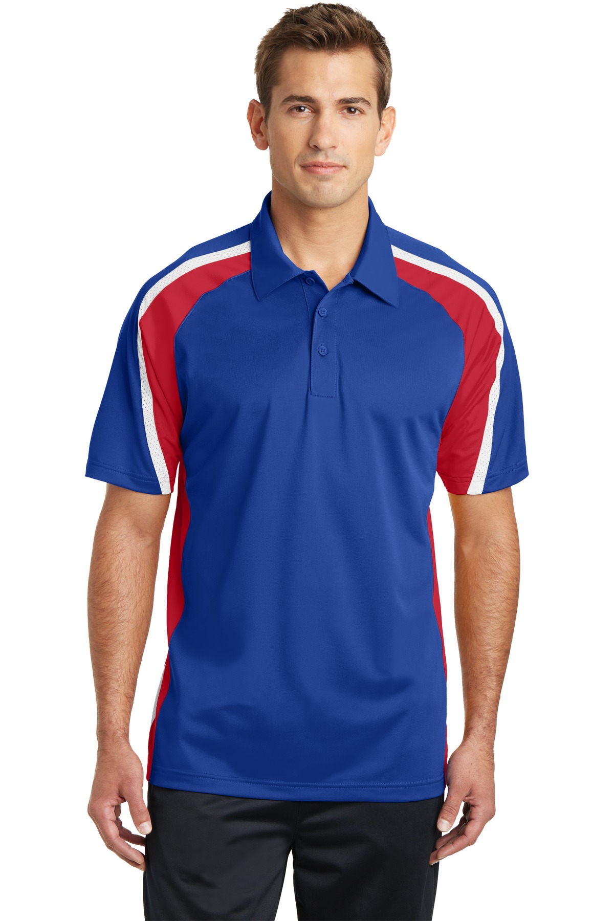 Sport-Tek Tricolor Micropique Sport-Wick Polo. ST654 7