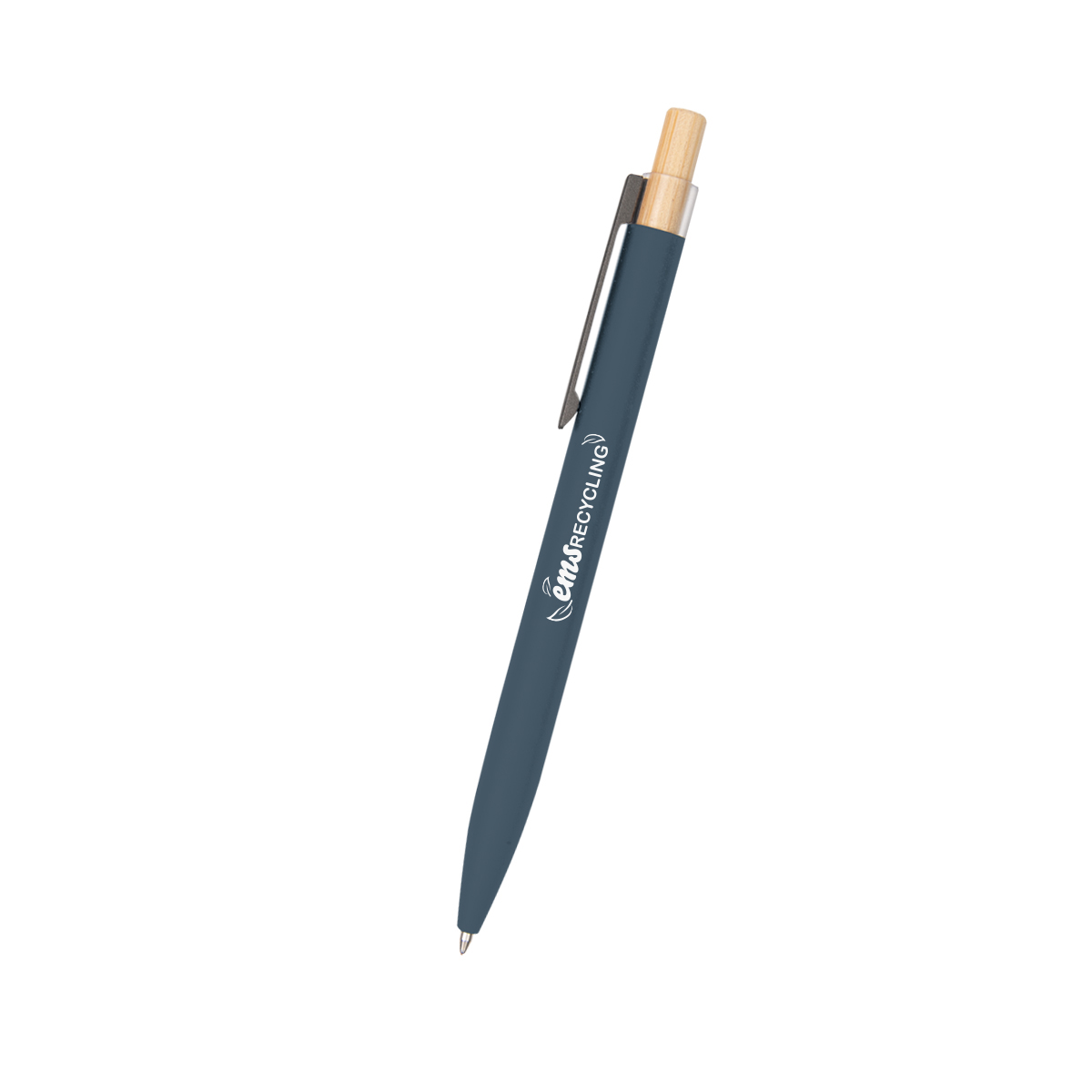 Recycled Aluminum Pen With Bamboo Plunger 1