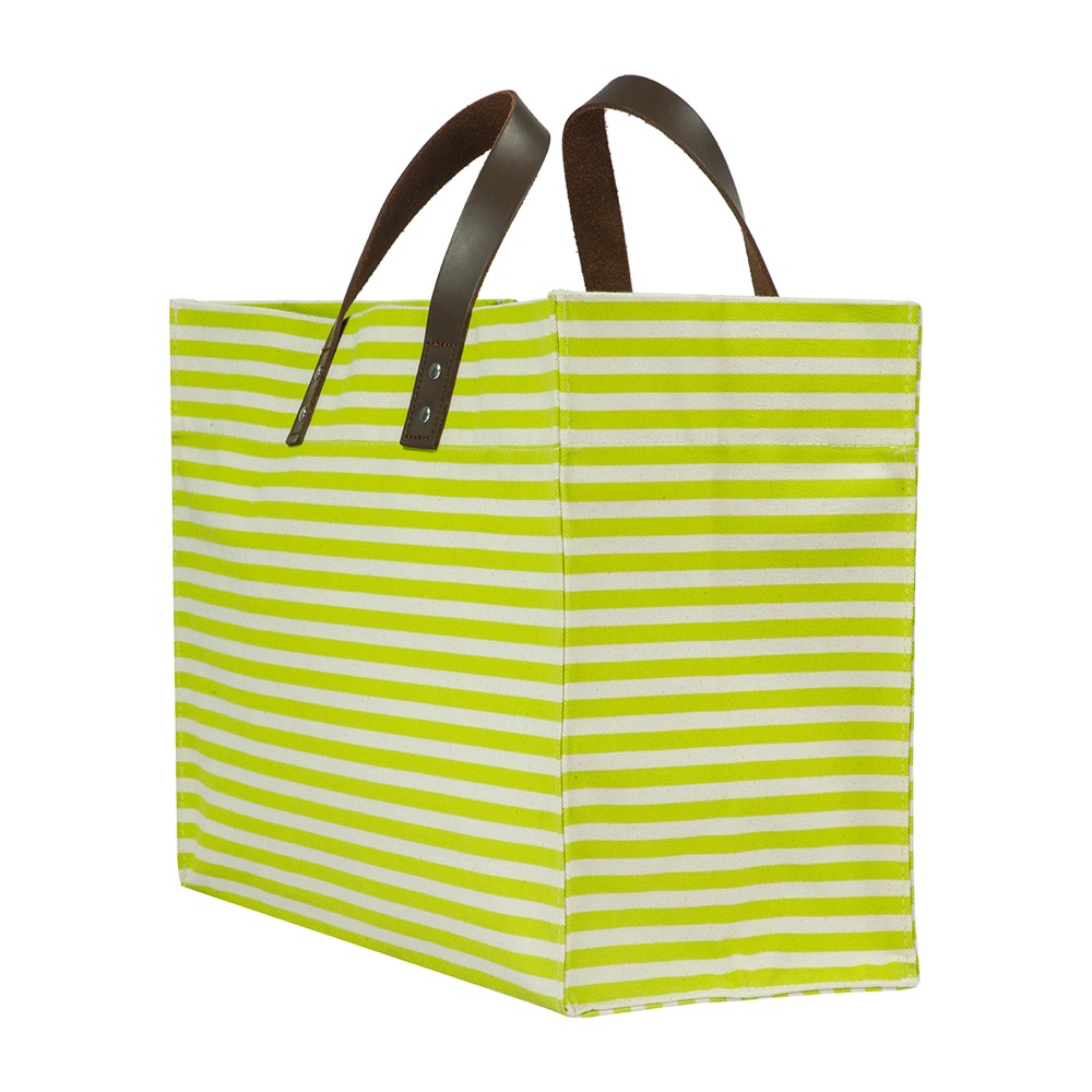 20 Oz. Super Heavy Canvas Stripe Manhattan Tote Bag 14