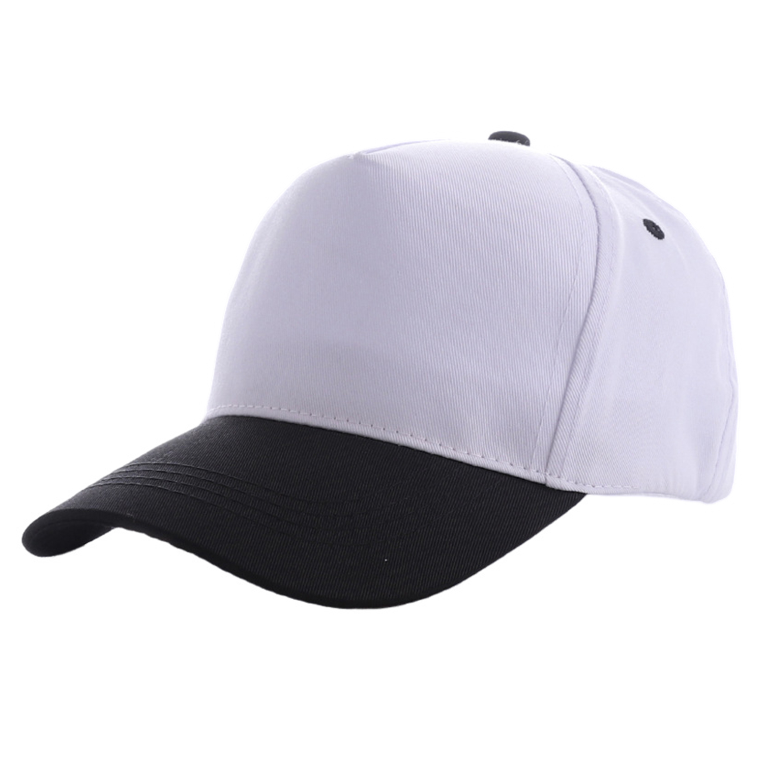 Two-Tone Structured 5 Panel Cotton Baseball Cap 7
