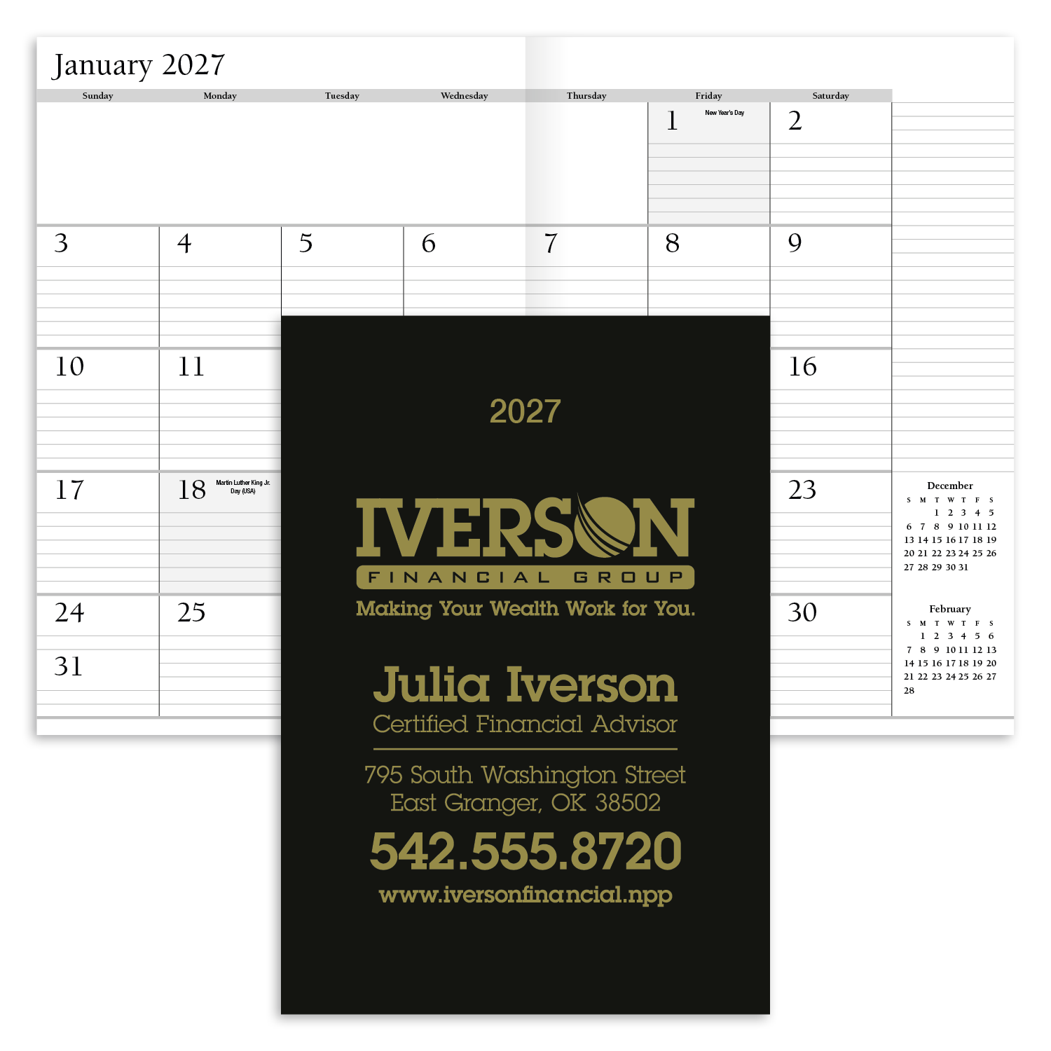 HotLine® Products Leatherette Planner 37