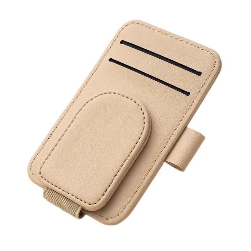 Pu Leather Car Sun Visor Magnetic Clip 6