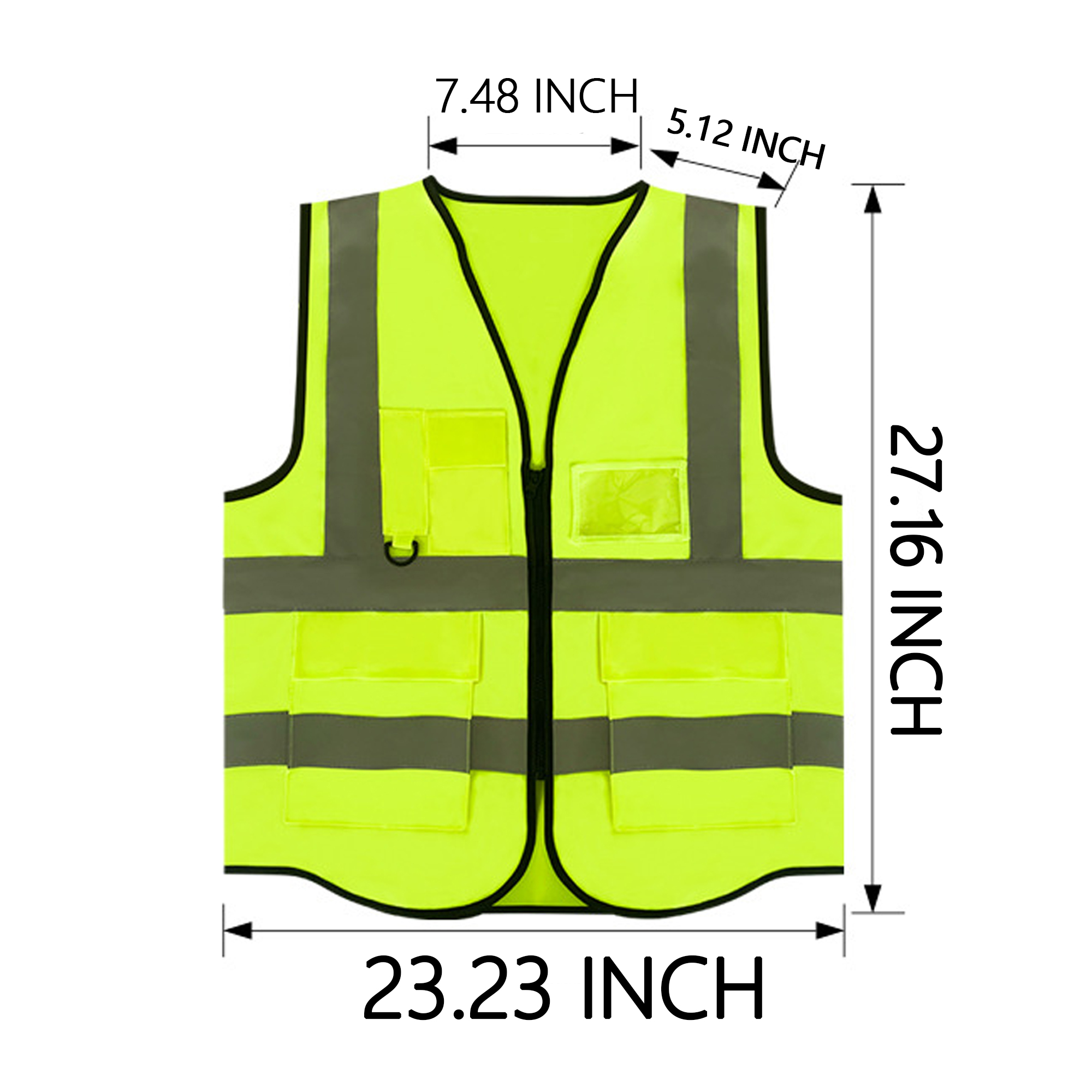 High Visibility Safety Reflective Vest With Pockets 4