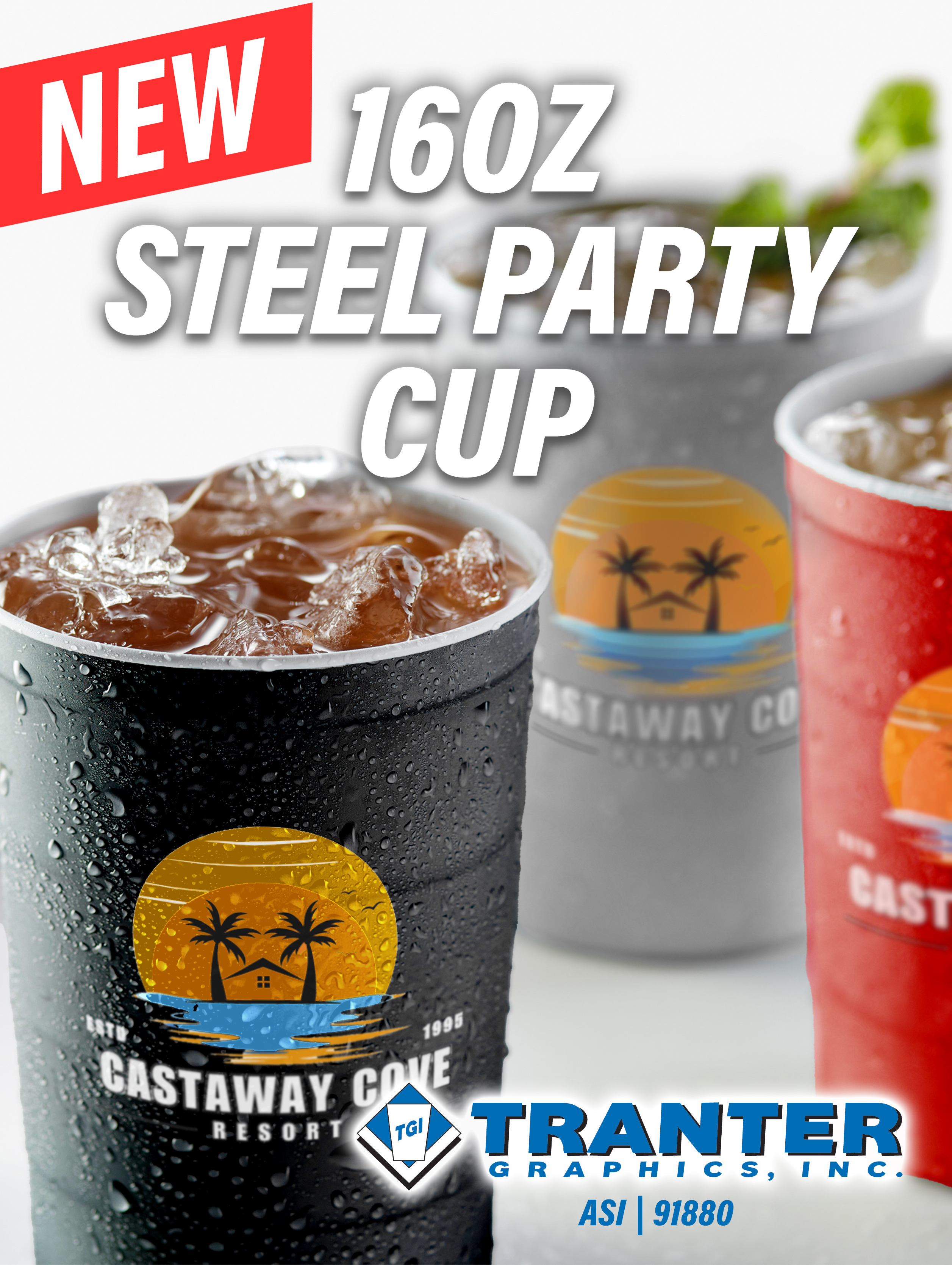 16 Oz. Steel Party Cup 16