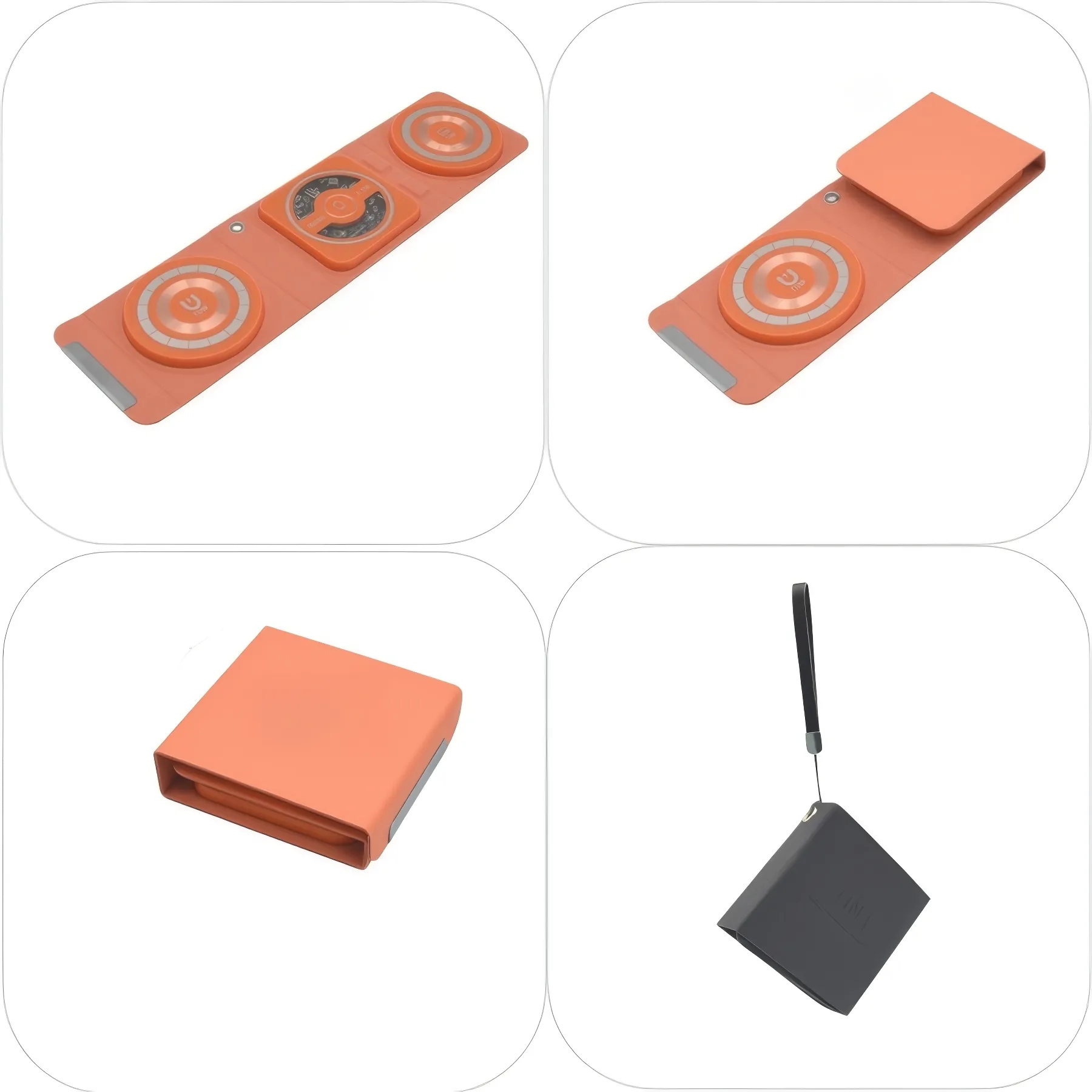 Leather Foldable Mag Lanyard Wireless Charger 4