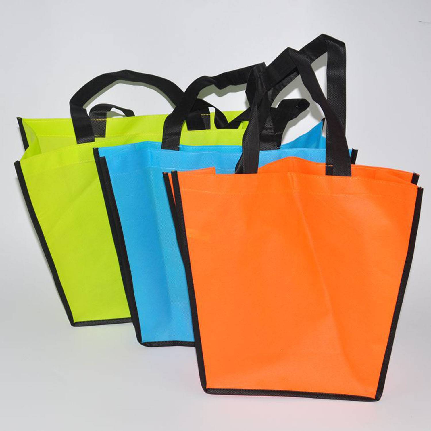 Custom Trapezoid Reusable Non-Woven Tote Bag w/ Handle 6