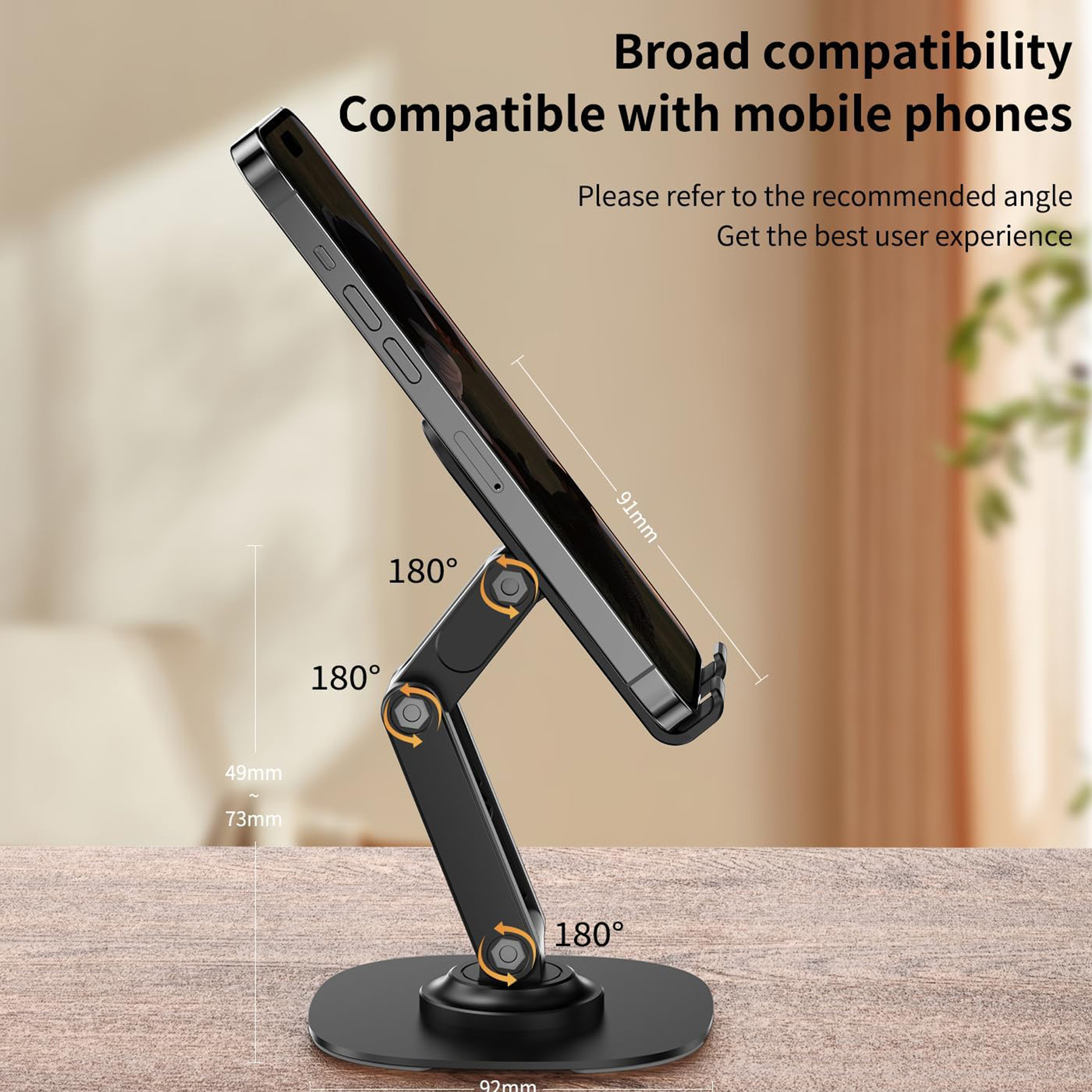 360 Rotating Phone Holder for Desk 5