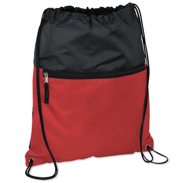 Front Zipper Pocket Drawstring Sportpack 9