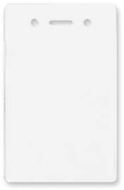 4.53" W x 2.82" H - Vertical Clear Vinyl Badge Holder (Blank) 2
