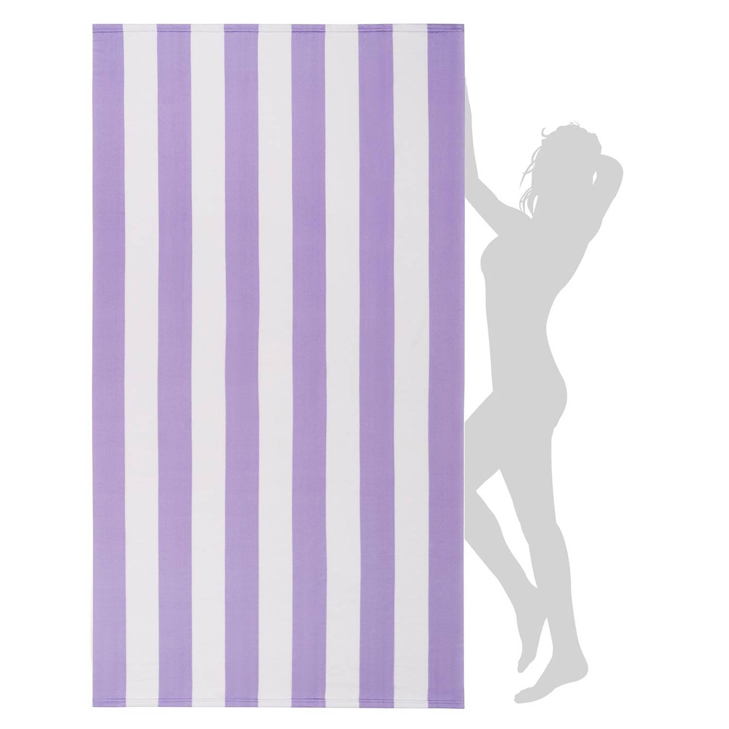 Lightweight Quick-Dry Colorful Striped Beach Towel 11