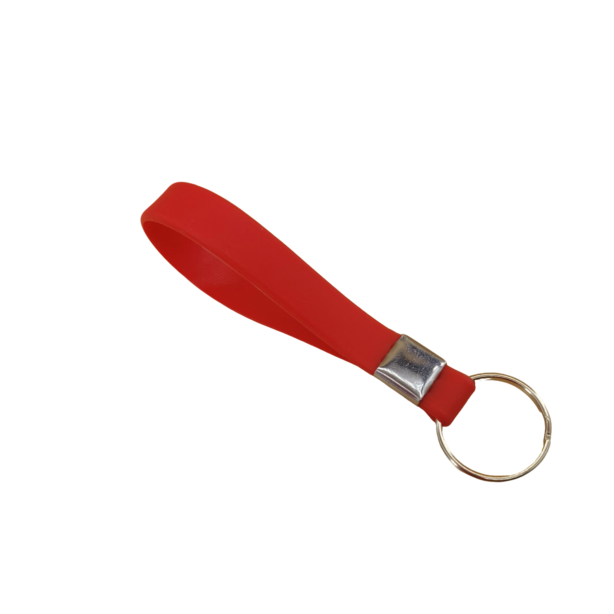 Silicone Wristband Keyring Loop Design Metal Crimp 6