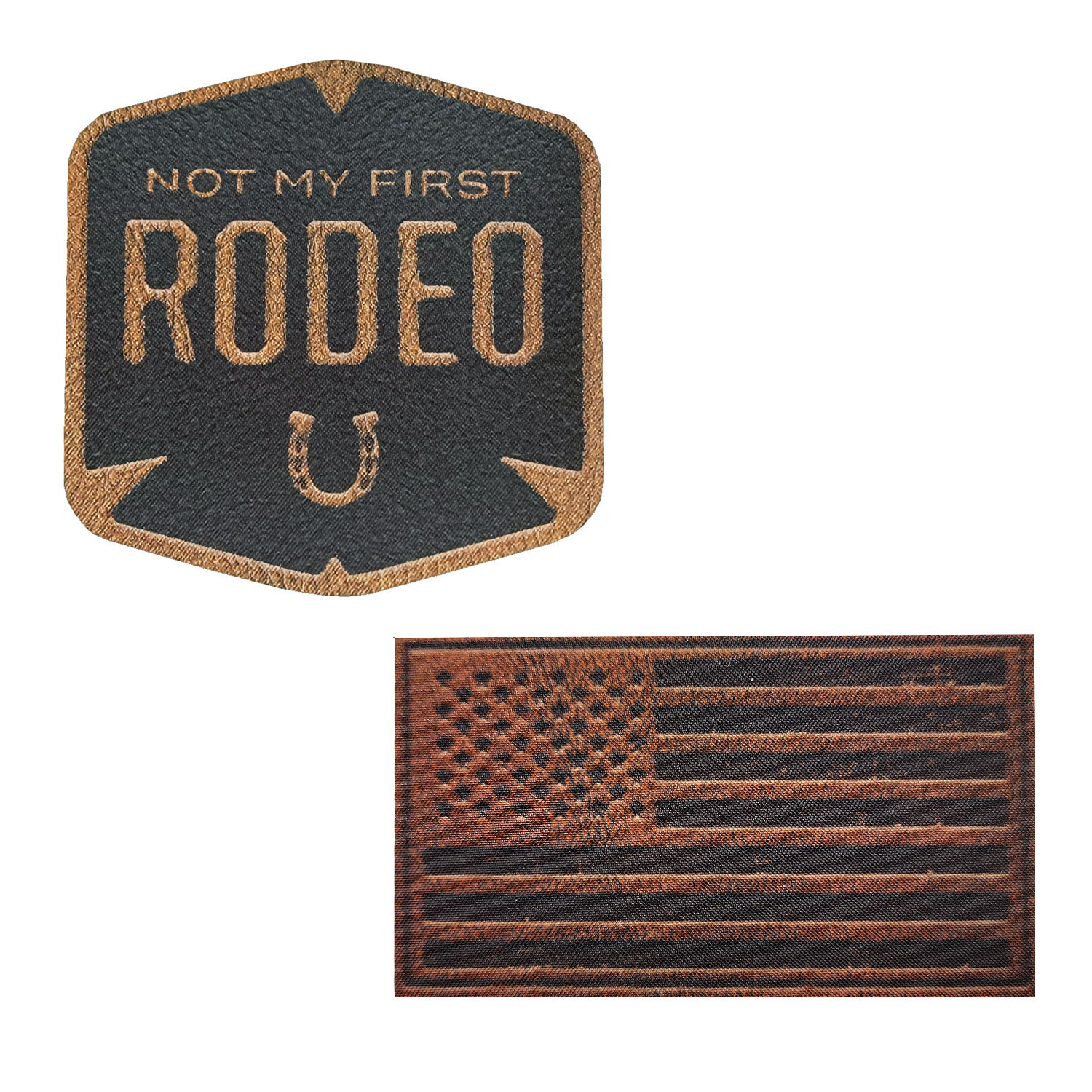 USA Made "Leather Look" Flat Printed Patches 5