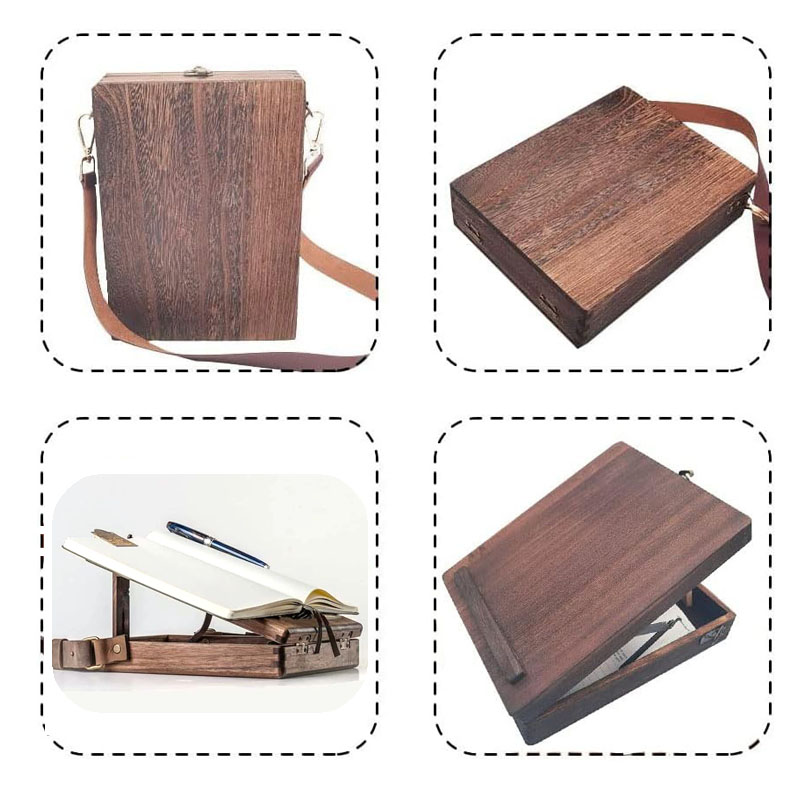 Multifunctional Wooden Handmade Crossbody Postman Bag 3