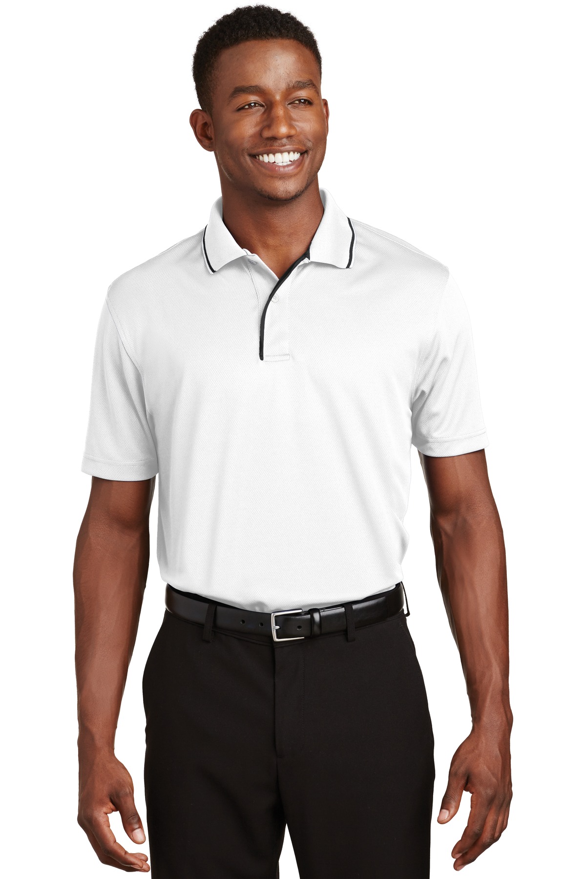 Sport-Tek Dri-Mesh Polo with Tipped Collar and Piping. K467 15