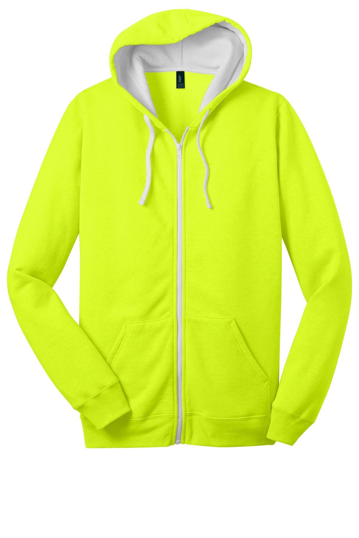 District The Concert Fleece Full-Zip Hoodie. DT800, custom hoodie or sweatshirt with logo imprint 68
