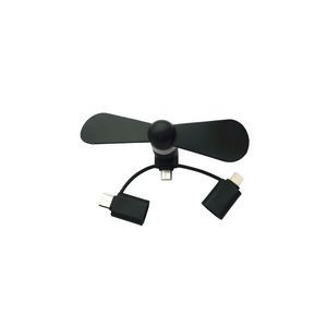 3 In 1 Mini Fan For Smart Phone Portable USB And USB C Compatible 20