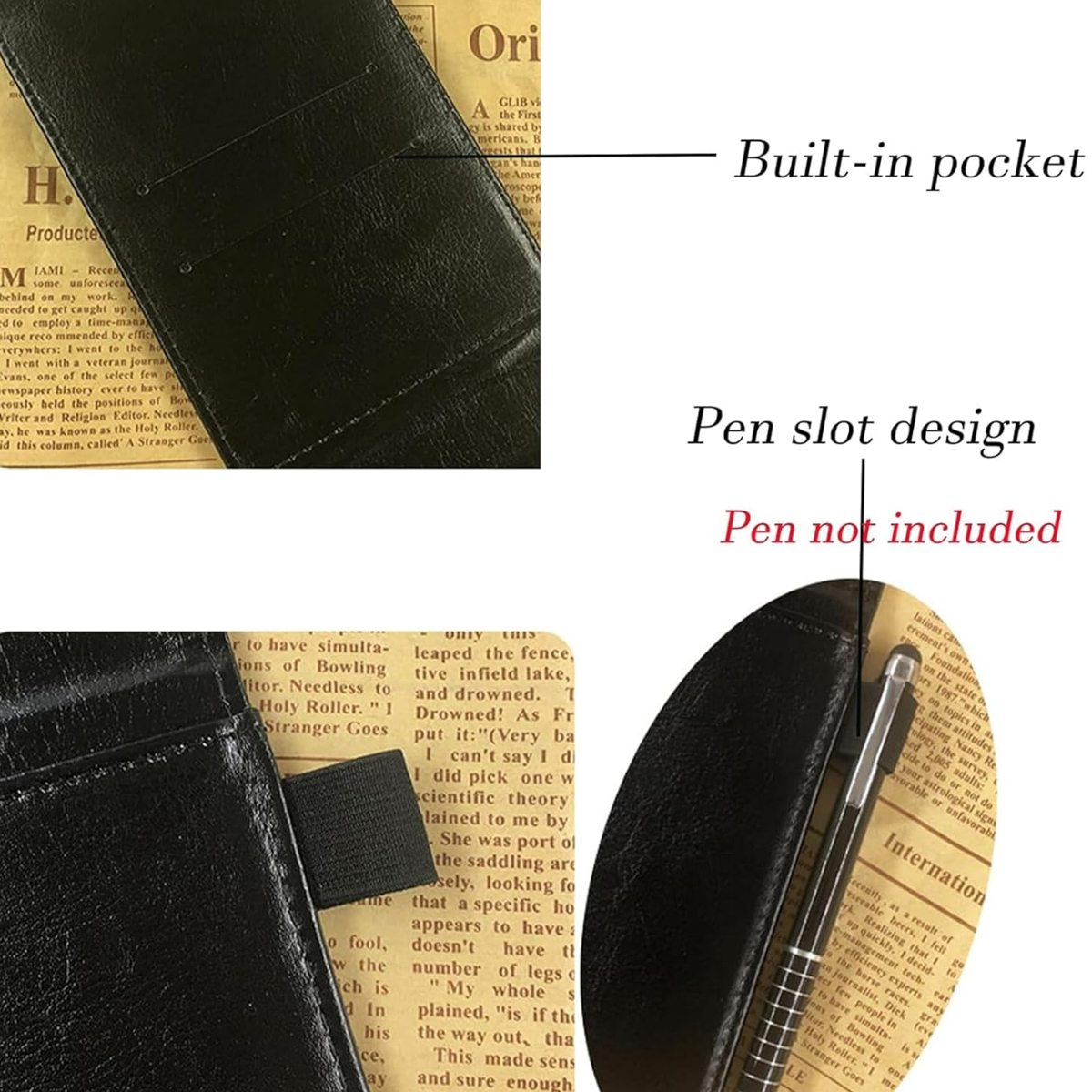 PU Leather Calculator Notepad 3