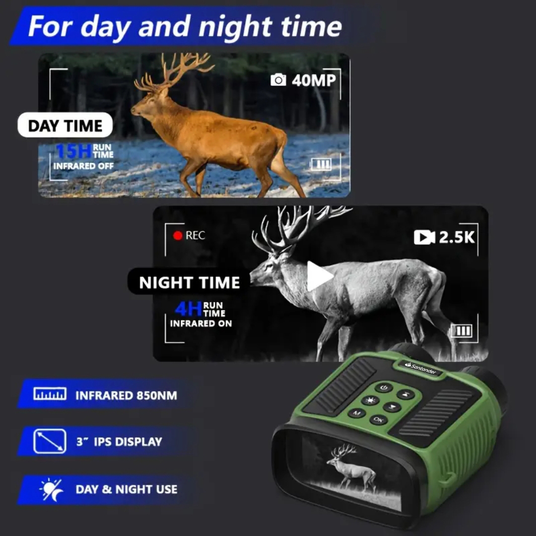 Infrared Night Vision Binoculars with 4K Video and 8x Digital Zoom 1