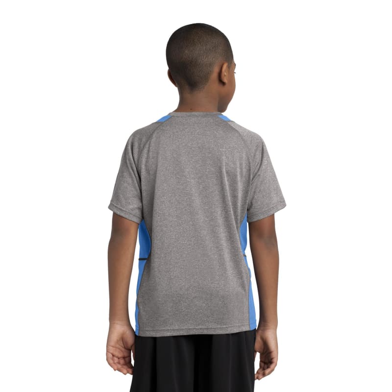 Sport-Tek Youth Heather Colorblock Contender Tee. 26