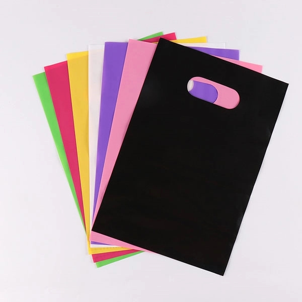 Small Plastic Die-cut Handle Gift Bag - 7" x 10.5" 6