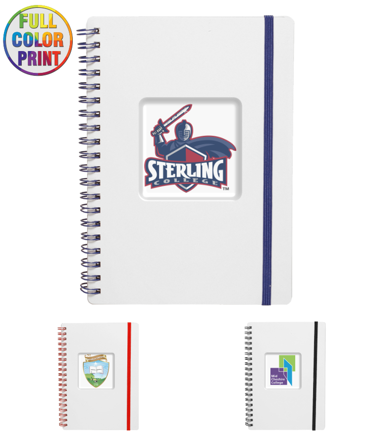 Frosted Eco Spiral Notebook Jotter, Full Color 2