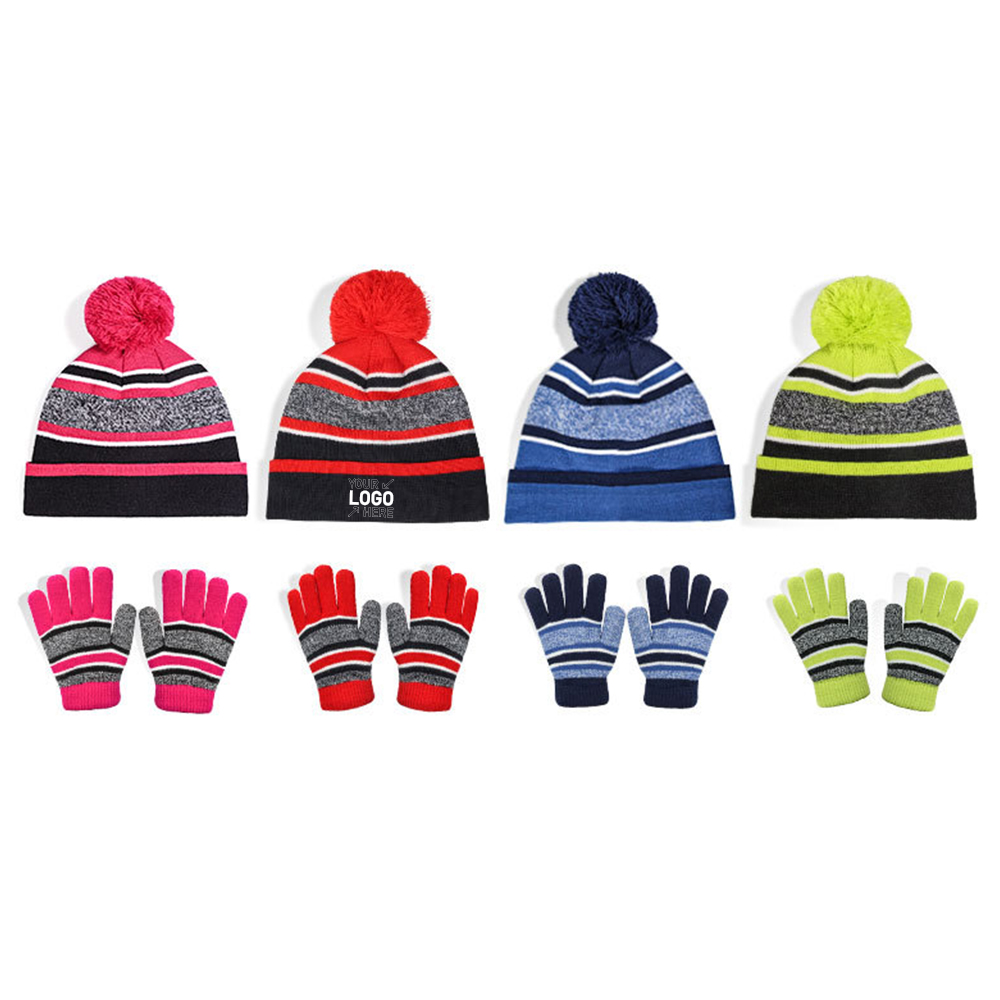Children's hat and gloves set of two 3