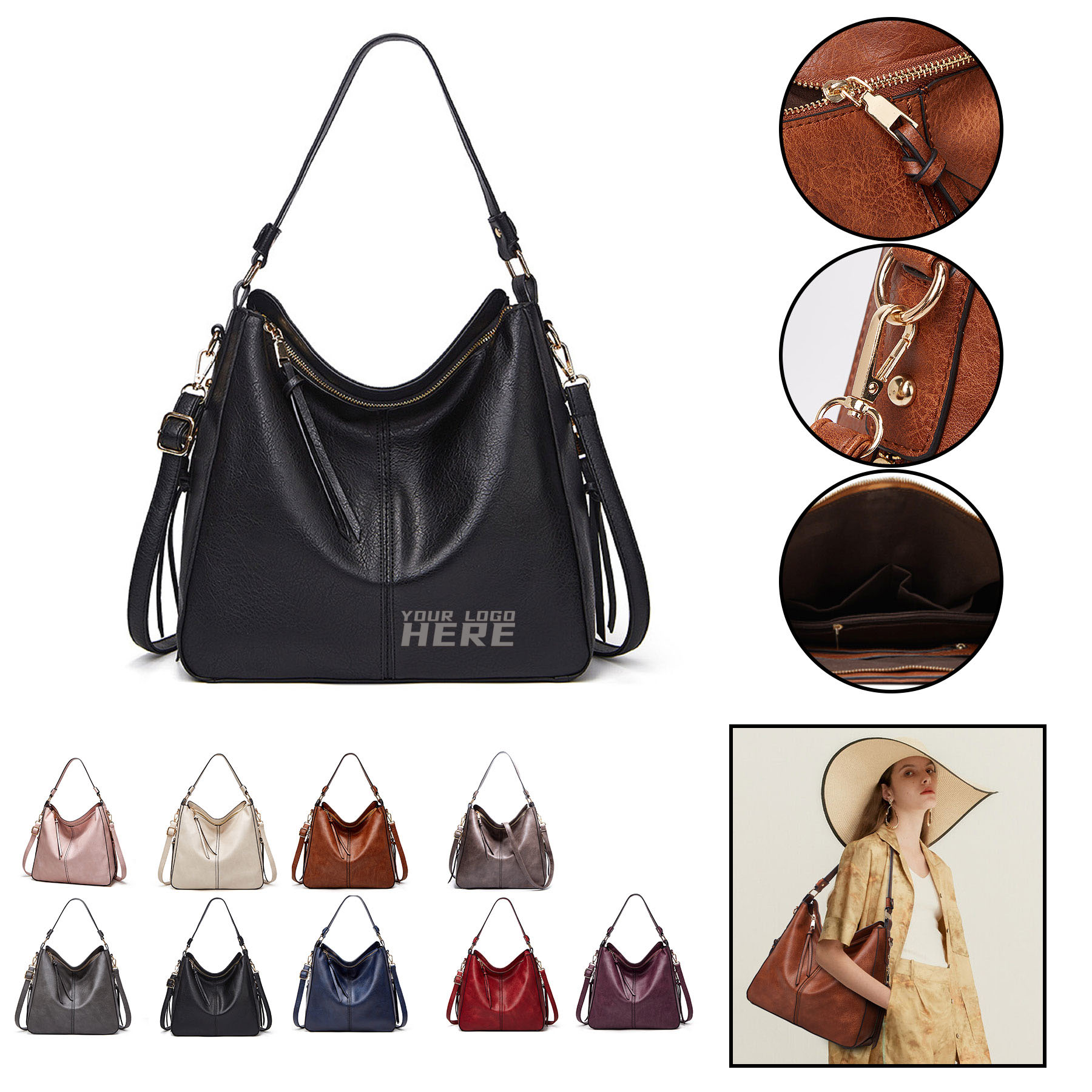 Ladies Hobo Bag Bucket Purse 2