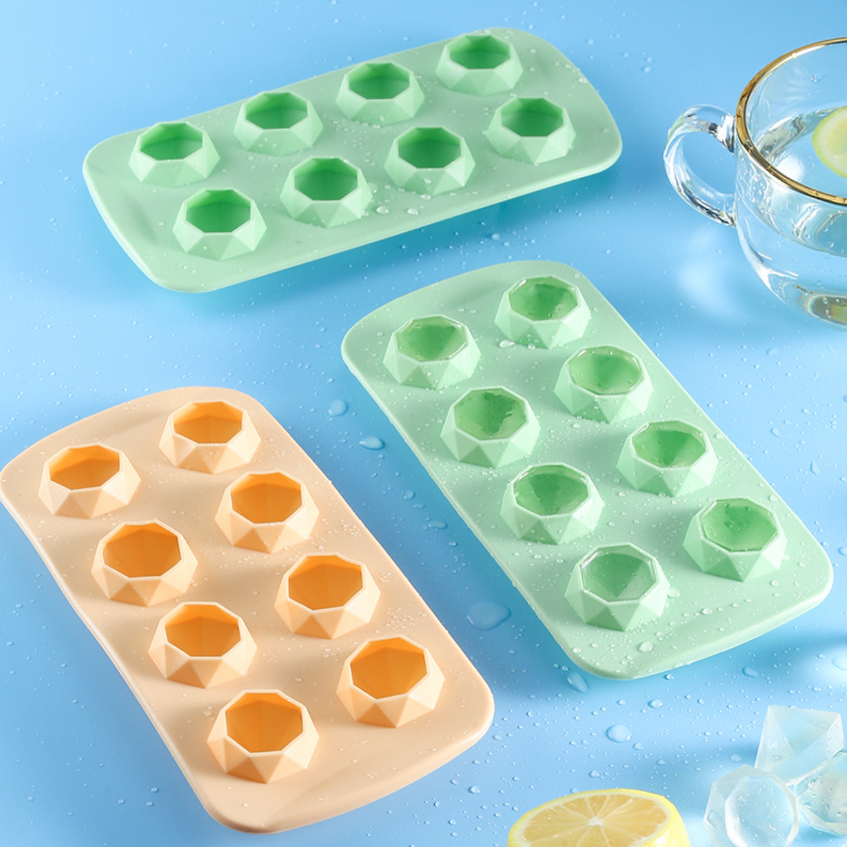 Diamond Shaped Ice Maker Tray 6