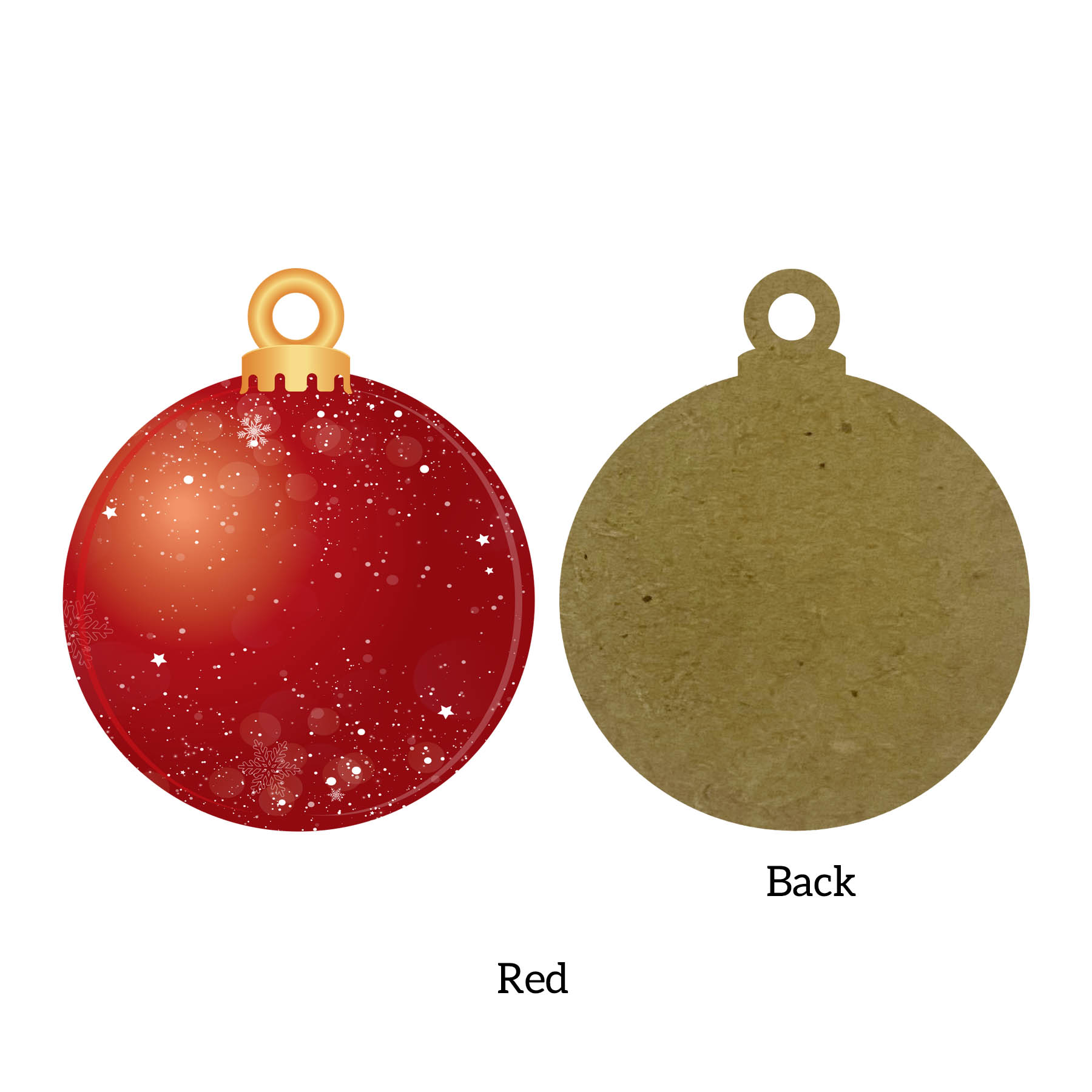 Free Shipping 3.5" Full Color Christmas Ornament - Snowball 3